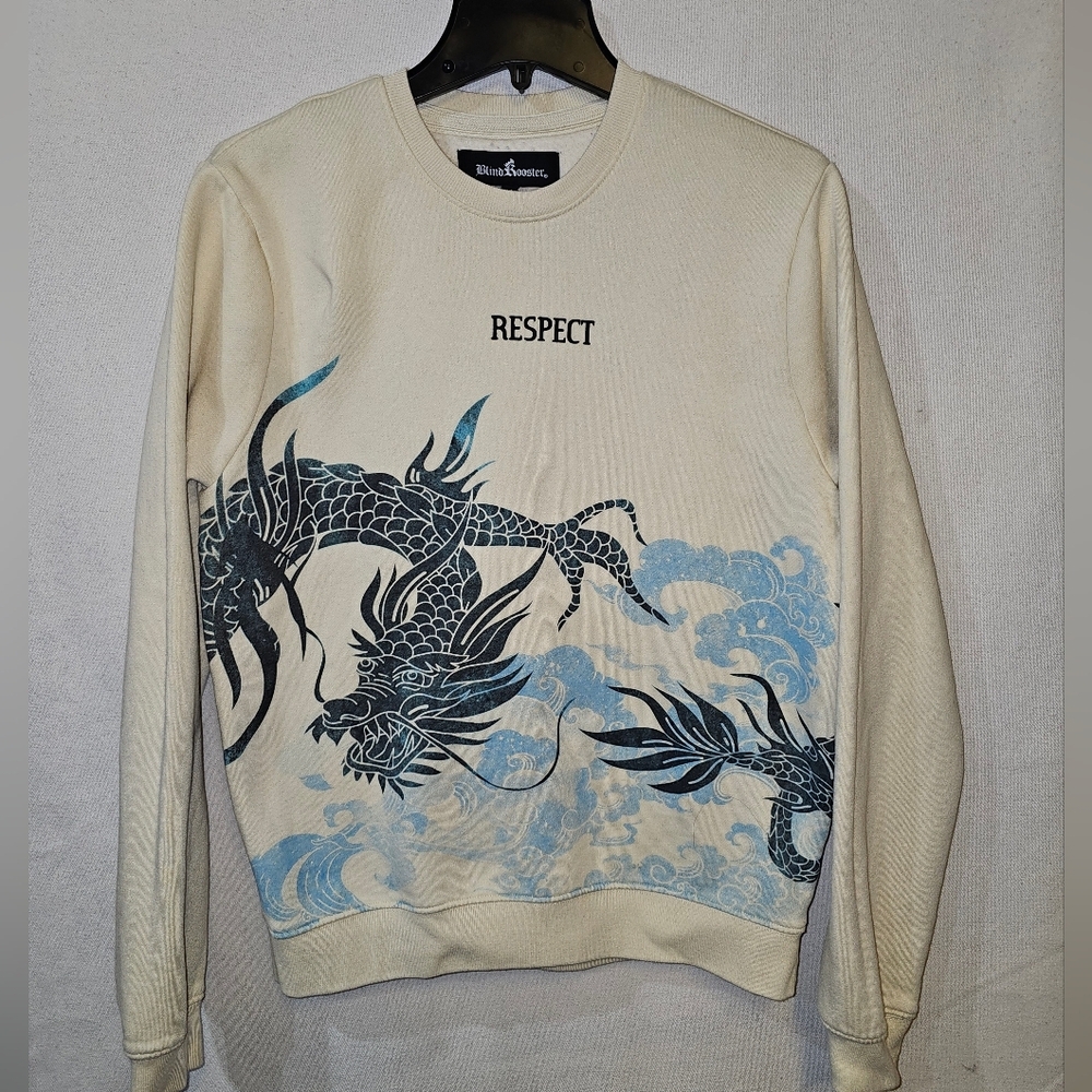 Blind Rooster Dragon Print Crewneck